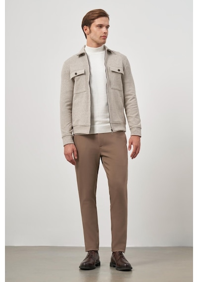 İmza Bej Örme Bebe Yaka Kendinden Desenli Yırtmaçsız Astarsız Slim Fit Classic Mont 1007245158 Bej İmza Bej Örme Bebe Yaka Kendinden Desenli Yırtmaçsız Astarsız Slim Fit Classic Mont 1007245158 Bej