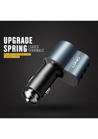 Ldnıo Cm11 5.1A Otomatik 3 Port Oto Araç Şarj Aleti+Qc 3.0