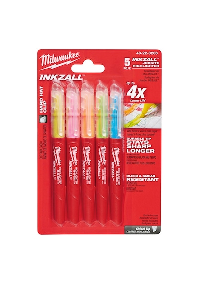 Milwaukee Inkzall İşaretleme Kalemi Marker - 5'li - T48223206 5 Renk