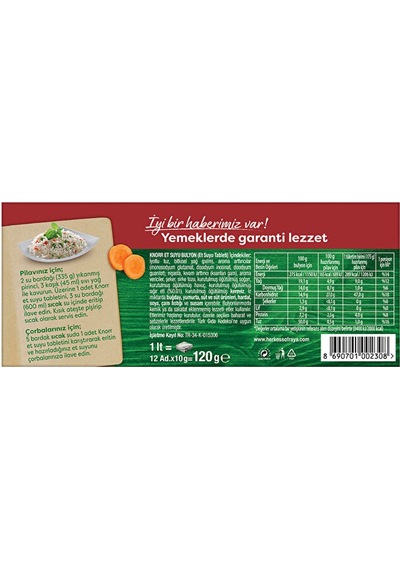 Knorr Et Bulyon 12'li 120 Gr X 7 Adet