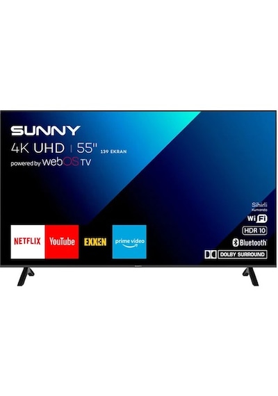 Sunny SN55FMN252 55" 139 Ekran Uydu Alıcılı 4K Ultra HD Smart LED TV