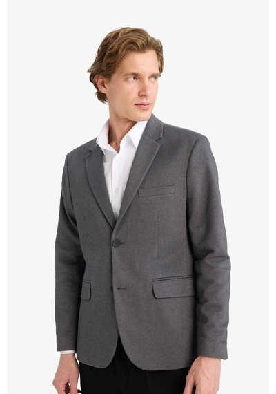 Defacto Slim Fit Dar Kesim Blazer Ceket F7690ax25auar198 Antrasit