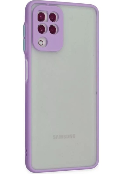 Newface Samsung Galaxy A22 Kılıf Montreal Silikon Kapak - Mor