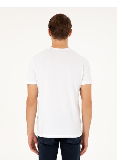 Pierre Cardin Erkek Beyaz Tişört Basic 50306980-vr013 Beyaz
