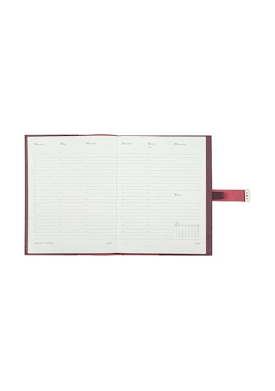 Victoria's Journals Exclusive 2027 Haftalık Ajanda A4 19x25cm Ivory 100gr. İçi Değişebilir Bordo