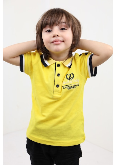 Toontoy Kids Toontoy Erkek Çocuk Nakışlı Tişört Sarı