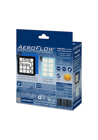 Aeroflow Philips Elektrikli Süpürgeler İle Uyumlu Fc8010/02 Filtre Seti
