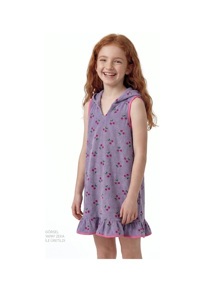 Penti Lila Kız Çocuk Beach Cherry Kaftan