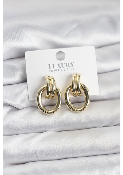 Gold Renk Pirinç Vintage Kadın Küpe Belirtilmemiş Belirtilmemiş