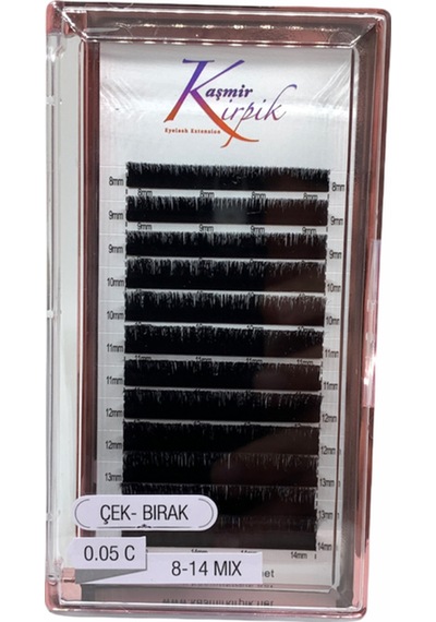 Kaşmir Kirpik Çek Bırak C Kıvrım 0.05 MM Mix Boy Kirpik