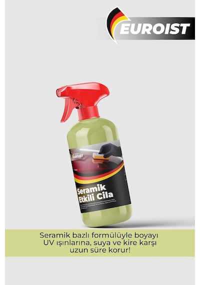 Seramik Etkili Hızlı Cila Parlaklık Ve Koruma Sunan Seramik Bazlı Hızlı Cila, Su İtici 500 Ml