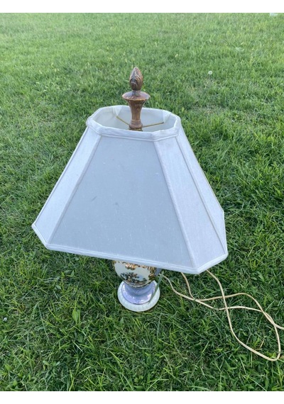 Aşıklar Motifli Porselen Abajur 63 CM