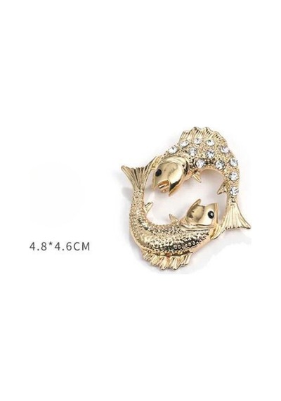 Pisces Duygusal Balık Broşu Çok Renkli