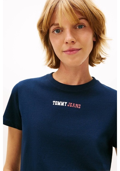 Tommy Jeans Kadın Tişört Dw0dw22277 Lacivert