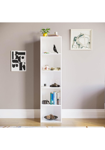 4 Raflı Kitaplık Mdf Çok Amaçlı Raf Beyaz 4 Raflı Kitaplık Mdf Çok Amaçlı Raf Beyaz