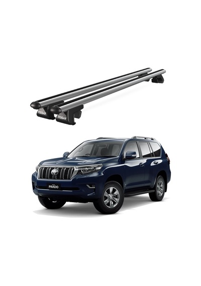 Venüs Toyota Land Cruiser 2008-2021 Uyumlu Gri Ara Atkı Port Bagaj Tavan Barı