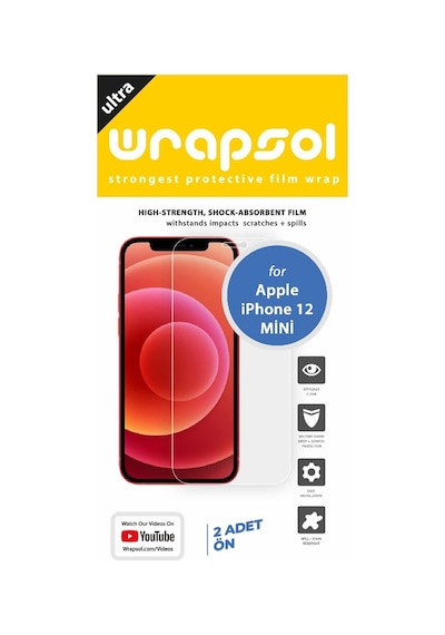 Apple Uyumlu   iPhone 12 Mini Ekran Koruyucu 1+1 Ön Poliüretan Film