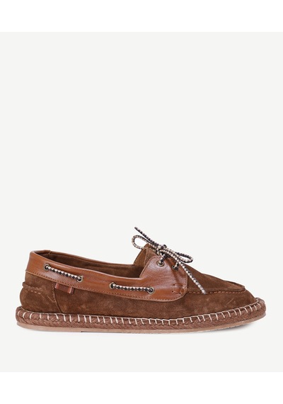 Yargıcı Hasır Bağlı Deri Espadril 24yeay4477x 057 Kahverengi