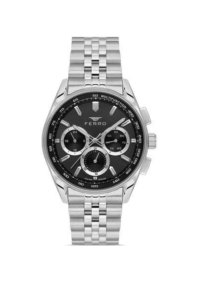 Ferro Fm11749awt-a2 Quartz Çelik Kordon Gri 44 Mm Erkek Kol Saati