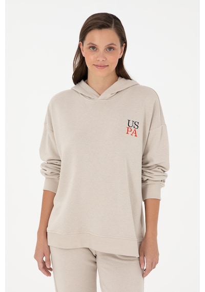 U.S. Polo Assn. Kadın Taş Kapüşonlu Sweatshirt 50291265-VR049