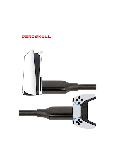 Ps5/ps5 Slim/ps5 Pro Uyumlu 3m Type-c Type-c Joystick Şarj Data Kablosu Siyah