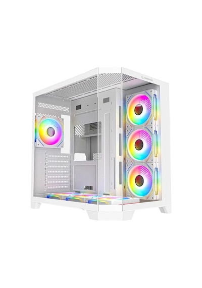 Rampage Mega V1 Beyaz Argb Tempered Glass 850w 80+ Bronze Usb 3.0 Atx Mid Tower Kasa