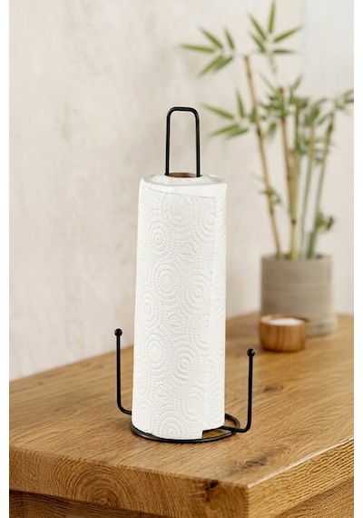 Paslanmaz Metal Peçetelik-rulo Kağıt Havluluk 29 Cm Siyah