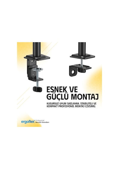 Ergoflex A74l Amortisörlü 17-27 Monitör Tutucu Ve 10-17 Laptop Standı