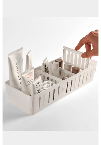 1 Adet Orta Boy Ayarlanabilir Beyaz Plastik Organizer & Çekmece Düzenleyici Plastik Beyaz Tr Diğer