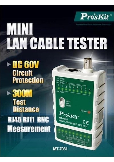 Proskıt Mt-7031 Kablo Test Cihazı