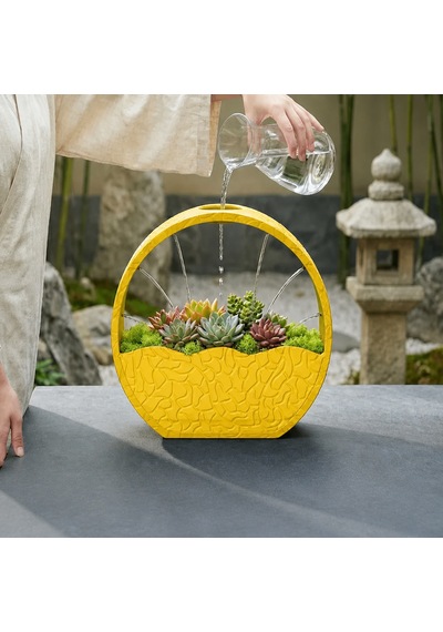 3d Baskı Self-watering Planter - Kendi Kendini Sulayan Saksı-sarı Çok Renkli