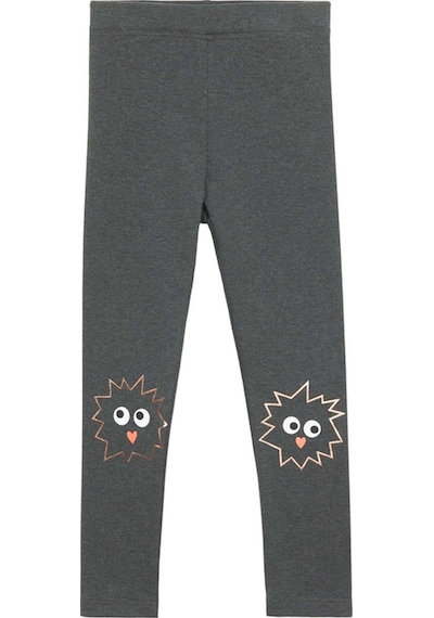 Lovetti Gri 5 Kız Çocuk Crazy Eyes Baskılı Şardonlu Tayt 9347G025 Gri