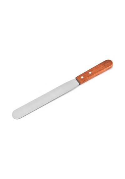 Borox Tahta Saplı Spatül Bıçaklı Paslanmaz Spatula 23 CM
