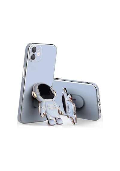 Apple Uyumlu iPhone 11 Kılıf Astronot Seri Stant Silikon Kapak