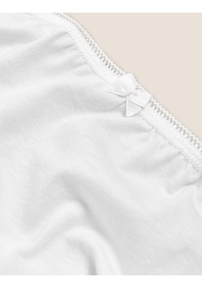 Marks & Spencer 5'li Cotton Lycra Short Külot Seti T61004933p Beyaz