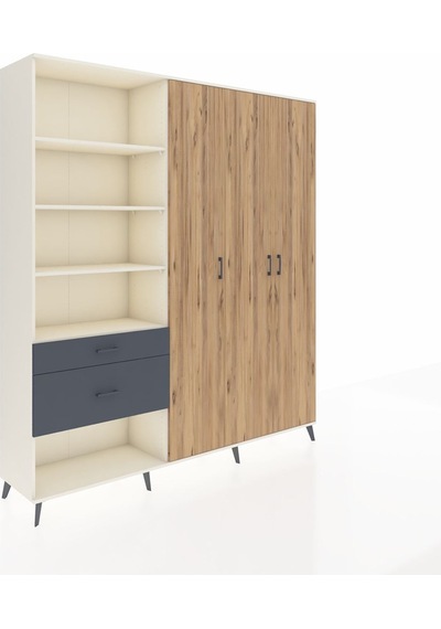 Hyperion Dolap 16 Raflı 2 Çekmeceli 3 Kapaklı 220x44x243 Aytaşı-çam/antrasit Çok Renkli Hyperion Dolap 16 Raflı 2 Çekmeceli 3 Kapaklı 220x44x243 Aytaşı-çam/antrasit Çok Renkli