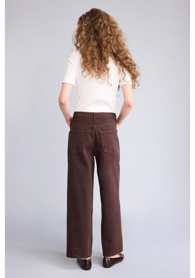 Defacto Baggy Fıt Normal Bel Gabardin Pantolon G9893ax26spbn473 Kahve-bn473