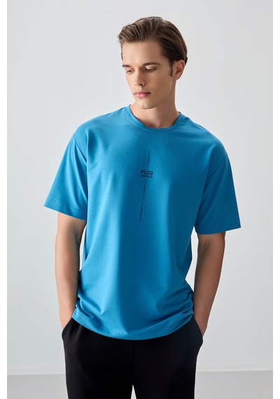 Air Jones Tommy Life Petrol Mavi Pamuklu Kalın Yumuşak Dokulu Oversize Fit Baskılı Erkek T-shirt - 88373 Petrol Mavi Air Jones Tommy Life Petrol Mavi Pamuklu Kalın Yumuşak Dokulu Oversize Fit Baskılı Erkek T-shirt - 88373 Petrol Mavi