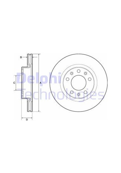 DELPHI BG4700C FREN DİSKİ TK ÖN BOYALI PEUGEOT 308 II 07/13- 266M