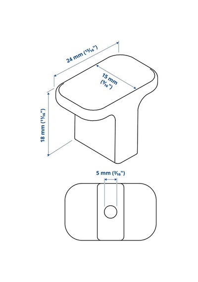 Ikea Hackås 2'li Mobilya Kulpu 15 Mm Siyah