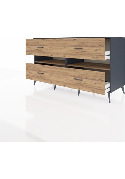 Kronos Konsol 2 Raflı 4 Çekmeceli 176x59x99 Antrasit-çam Atlas Çam/atlas Çam - Antrasıt Kronos Konsol 2 Raflı 4 Çekmeceli 176x59x99 Antrasit-çam Atlas Çam/atlas Çam - Antrasıt