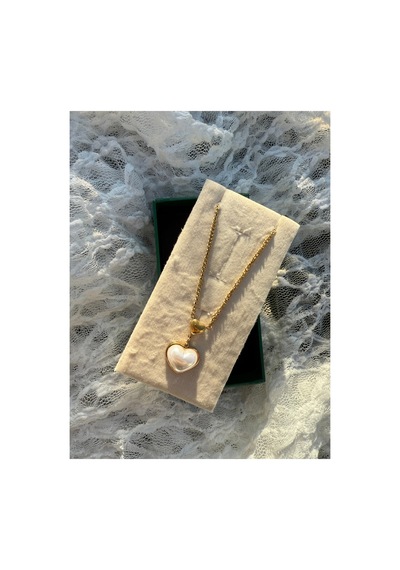 Pearl Heart Gold Kolye Altın