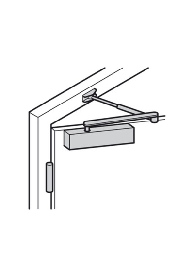 Hafele Dcl51 Sabitlemesiz Kapı Kapatıcı Standart Kollu, Gümüş Ren