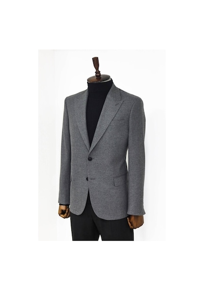 Wessi Desensiz Slim Fit Spor Gri Erkek Ceket 001