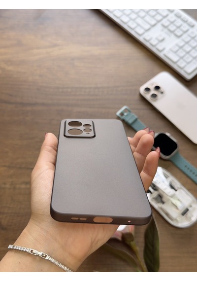 Redmi Note 12 4g Uyumlu Süper İnce Mat Ultra Thin Silikon Kılıf Siyah