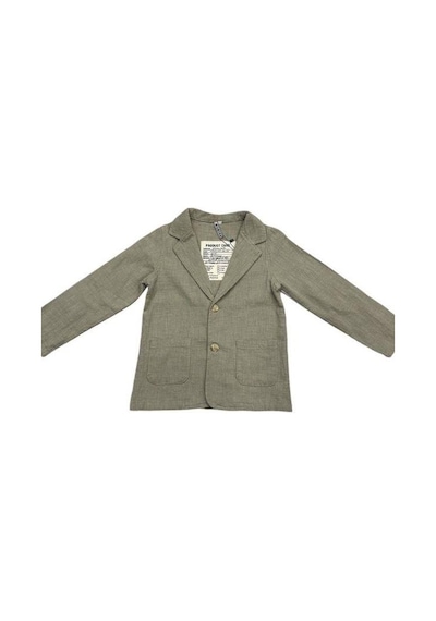 Nanica Kids Erkek Çocuk Cepli Keten Ceket-14576 Yeşil