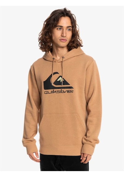 Quiksilver Big Logo Hood Erkek Kapüşonlu Sweatshirt Bej