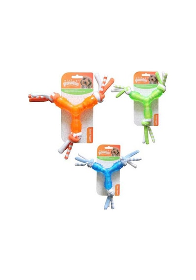 Pawise Toss Tugger 24 CM Çekiştirme Peluş İpli Pervane Köpek Oyuncağı Çok Renkli