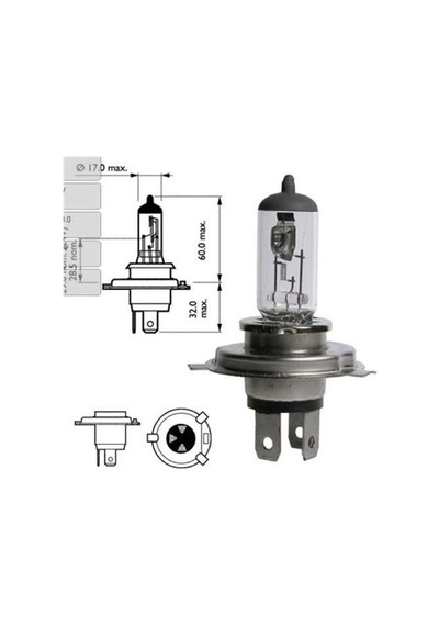 Trıfa 24V H4 Ampul 100 90W 43T Germany N11.4957