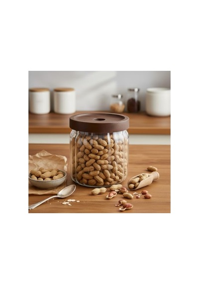 Hava Geçirmez Akasya Ahşap Kapaklı Cam Kavanoz 450 Ml 2.8 L